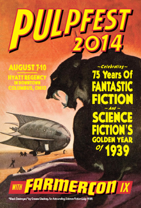 Promotional design: PulpFest 2014 postcard